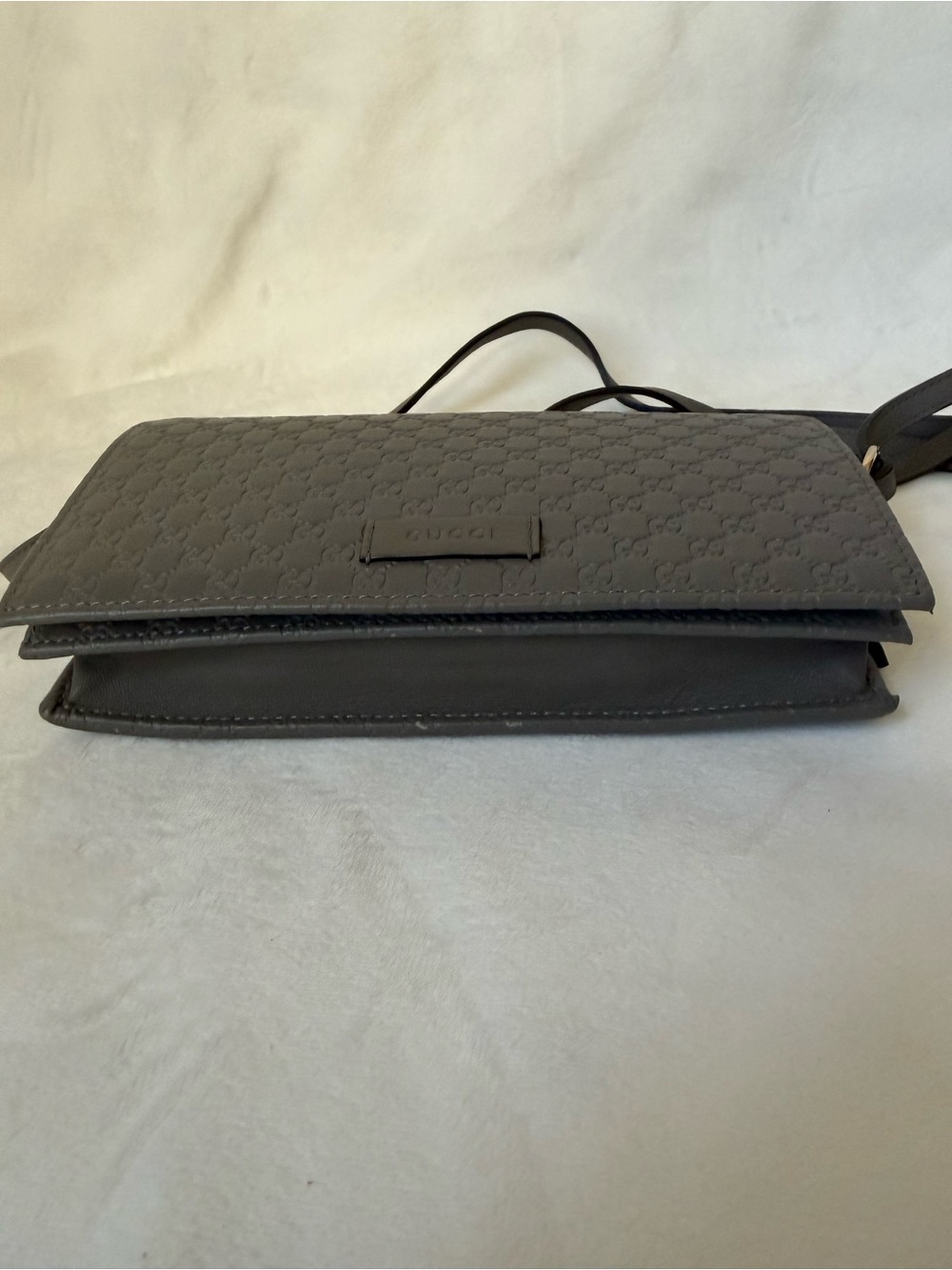 Gucci Wallet Crossbody Micro GG Gray - Picture 4 of 6